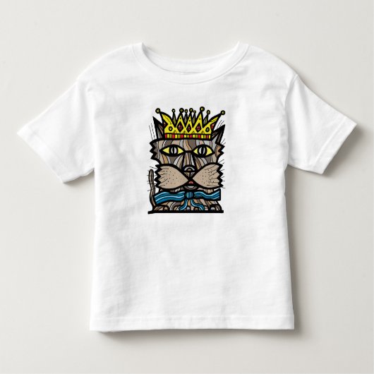 "King Kat" Kleinkind Fine Jersey T - Shirt (Vorderseite)