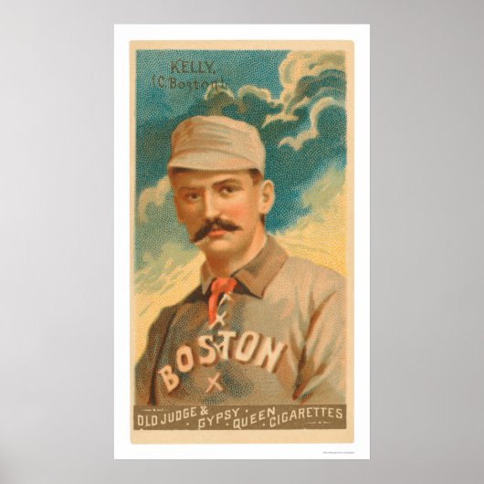King Kelly Baseball Card 1888 Poster (Vorne)