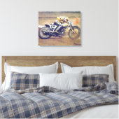 "King" Kenny Roberts, in Aktion auf dem Dirt-Fahrr Leinwanddruck (Insitu (Schlafzimmer))
