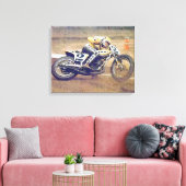 "King" Kenny Roberts, in Aktion auf dem Dirt-Fahrr Leinwanddruck (Insitu (Wohnzimmer))