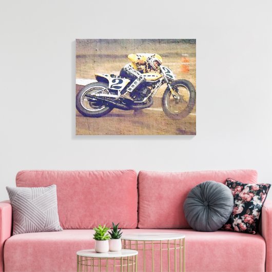"King" Kenny Roberts, in Aktion auf dem Dirt-Fahrr Leinwanddruck (Insitu (Wohnzimmer))