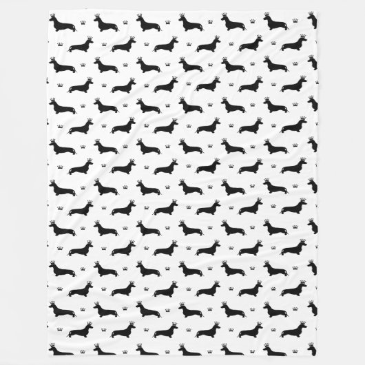King Kurz Hair Dackel - Muster 1 Fleecedecke (Vorderseite)