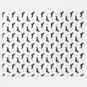 King Kurz Hair Dackel - Muster 1 Fleecedecke (Vorderseite (Horizontal))
