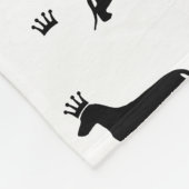 King Kurz Hair Dackel - Muster 1 Fleecedecke (Ecke)