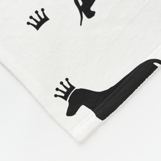 King Kurz Hair Dackel - Muster 1 Fleecedecke (Ecke)