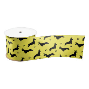 King Kurz Hair Dackel - Muster 1 Satinband