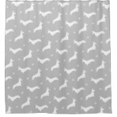 King Kurz Hair Dackel - Muster 2 Duschvorhang (Vorderseite)