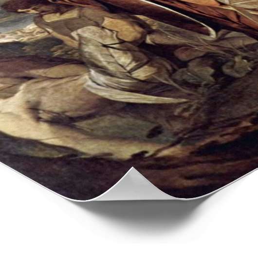 King Lear Mourns Cordelia von Barry James Poster (Ecke)