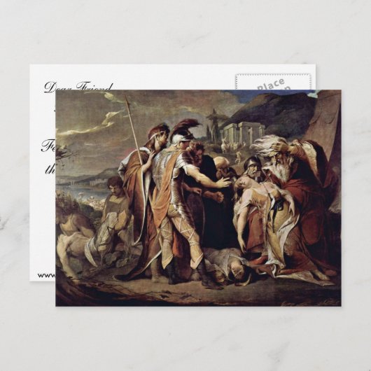 King Lear Mourns Cordelia von Barry James Postkarte (Vorne/Hinten)