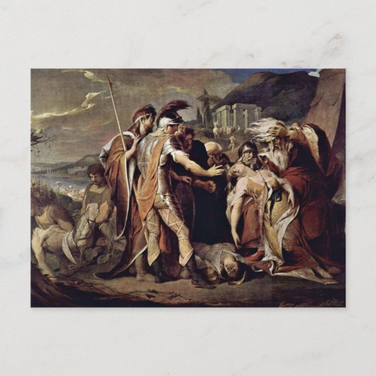 King Lear Mourns Cordelia von Barry James Postkarte (Vorderseite)