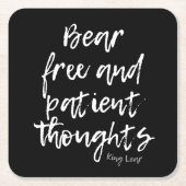 KING LEAR SHAKESPEARE PATIENTENGEDANKEN RECHTECKIGER PAPPUNTERSETZER (Vorderseite)