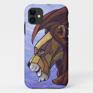 King Lion auf Lila iPhone 11 Hülle
