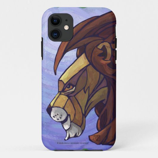 King Lion auf Lila Case-Mate iPhone Hülle (Rückseite)