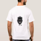 King Lion Black Art T-Shirt (Rückseite)