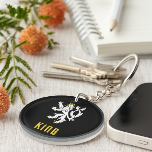 King Lion Crest Keychain Schlüsselanhänger (Vorderseite rechts)
