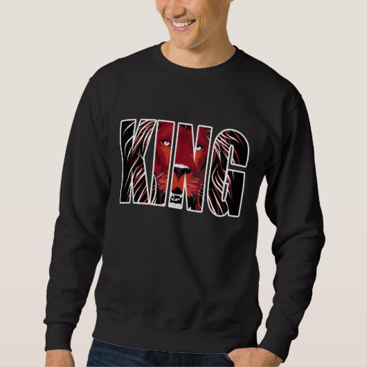 King Lion Face Sweatshirt (Vorderseite)