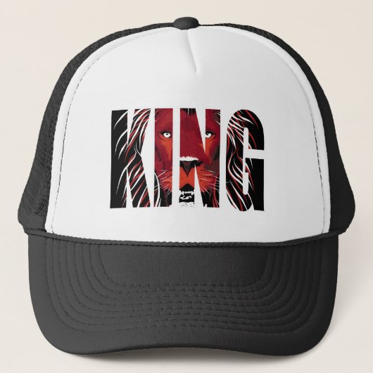 King Lion Face Truckerkappe (Vorderseite)