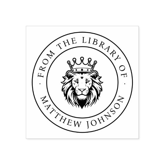 King Lion From The Library Of Custom Name Book Gummistempel (Prägung)