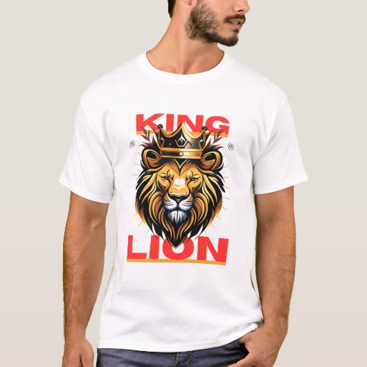 King Lion - Majestic Power und Stolz T-Shirt (Vorderseite)