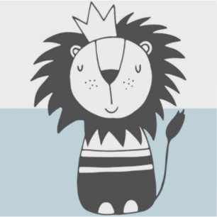 King Lion Nordic Colorblock Aufkleber