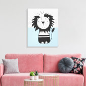 King Lion Nordic Colorblock Kinderzimmer Leinwanddruck (Insitu (Wohnzimmer))
