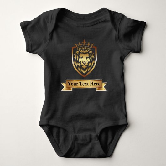 King Lion Personalizable Boy Baby Strampler (Vorderseite)