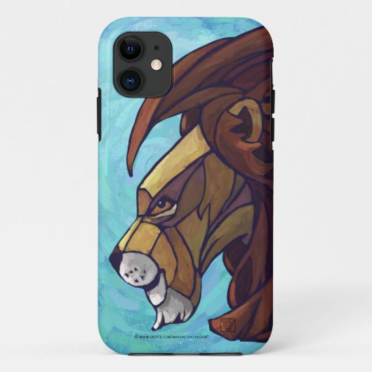 King Lion über Blau Case-Mate iPhone Hülle (Rückseite)