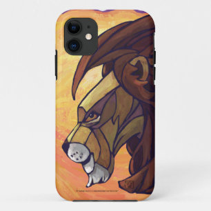 King Lion über Orange iPhone 11 Hülle