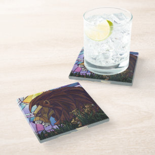 King Lion und Cubs Art Glasuntersetzer