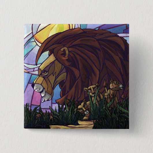 King Lion und Cubs Button (Vorderseite)