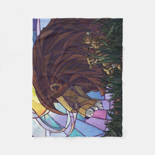 King Lion und Cubs Fleecedecke (Vorderseite)
