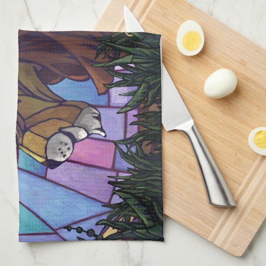 King Lion und Cubs Geschirrtuch (Viertel Falte)