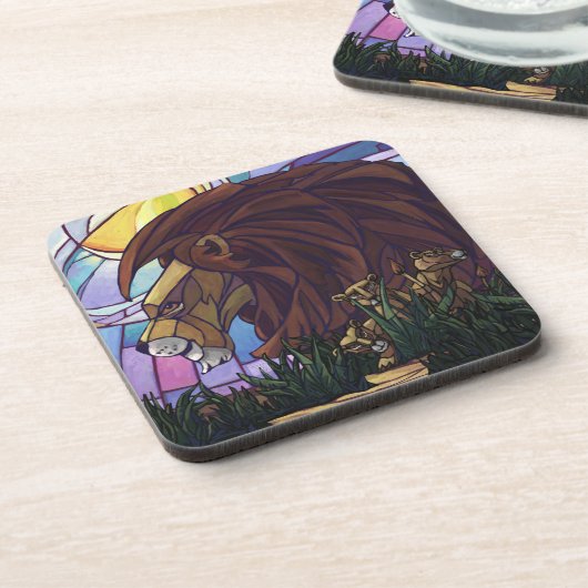 King Lion und Cubs Getränkeuntersetzer (Linke Seite)