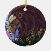 King Lion und Cubs Keramikornament (Vorne)