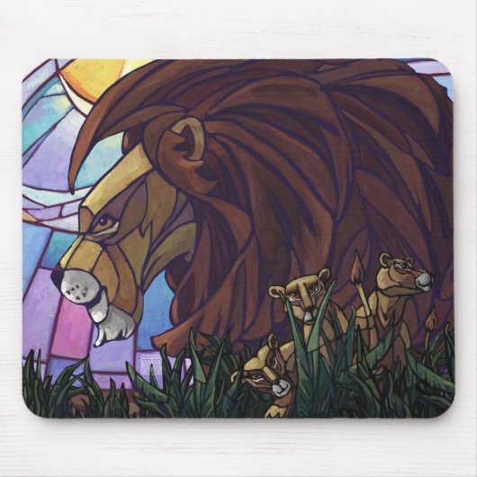 King Lion und Cubs Mousepad (Vorne)