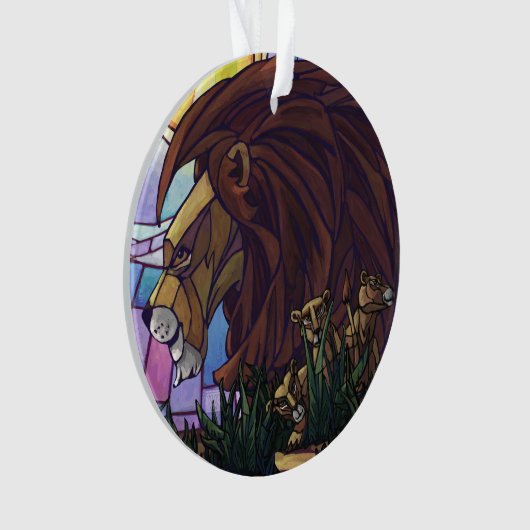 King Lion und Cubs Ornament (Vorderseite)
