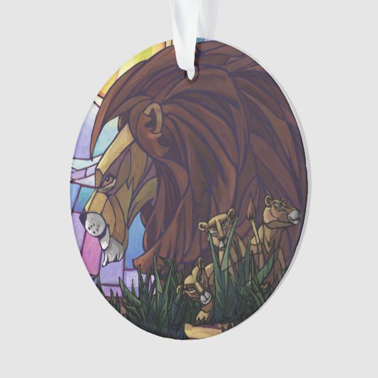 King Lion und Cubs Ornament (Vorderseite)