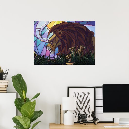 King Lion und Cubs Poster (Heimbüro)
