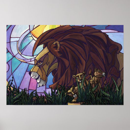 King Lion und Cubs Poster (Vorne)