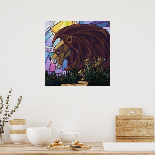 King Lion und Cubs Poster (Küche)