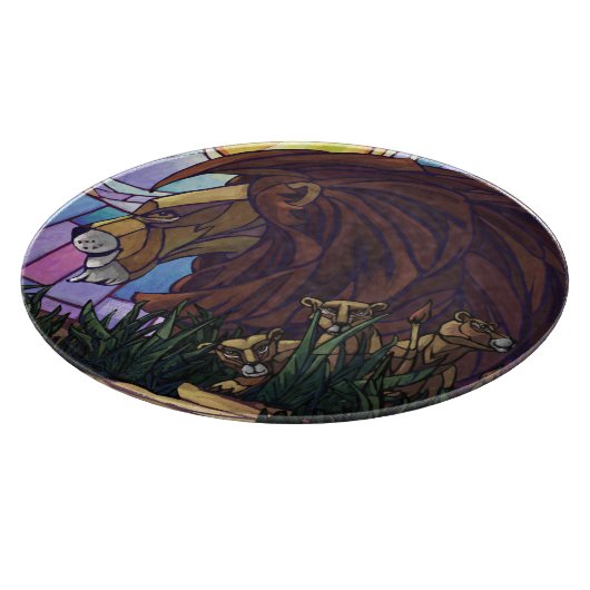 King Lion und Cubs Schneidebrett (Ecke)