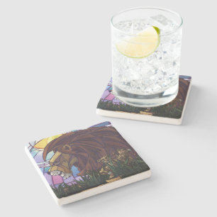 King Lion und Cubs Steinuntersetzer