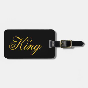 King Luggage Tag mit Lederband Gepäckanhänger