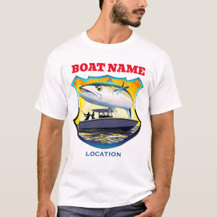 King Mackerel fischen bei Sonnenuntergang T - Shir T-Shirt