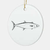 King Mackerel Line Art Keramik Ornament (Links)
