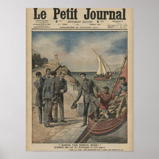 King Manuel II of Portugal bidding farewell Poster (Vorne)