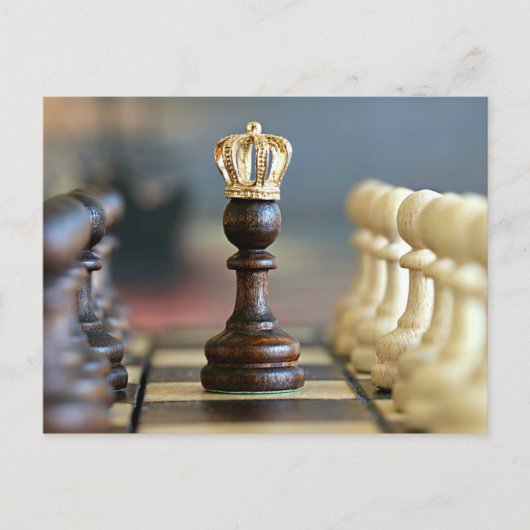 King Me-game of chess Postkarte (Vorderseite)