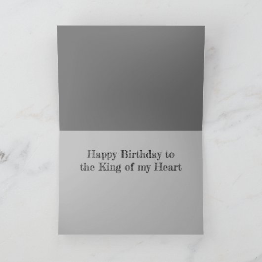 KIng meines Herzens zum Geburtstag Karte (Innenseite)