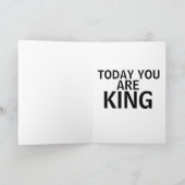 KING MEN'S BIRTHDAY CARD KARTE (Innenseite)