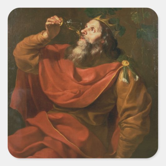 King Midas Quadratischer Aufkleber (Vorderseite)